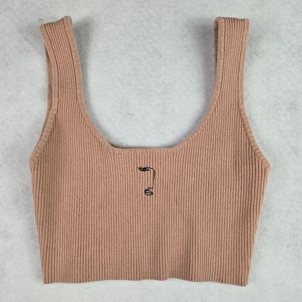 Forever 21 Ribbed Tan Crop Top